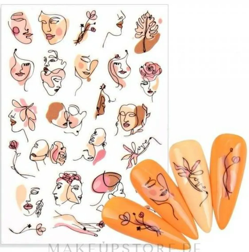 Dekorative Nagelsticker wasserlöslich