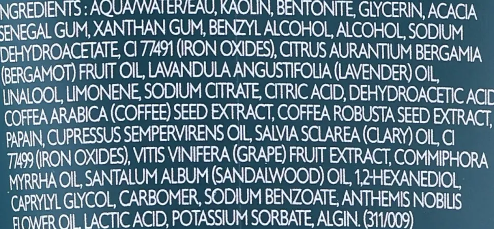 Detox Gesichtsmaske mit Kaolin, Kaffee- und Traubenextrakt