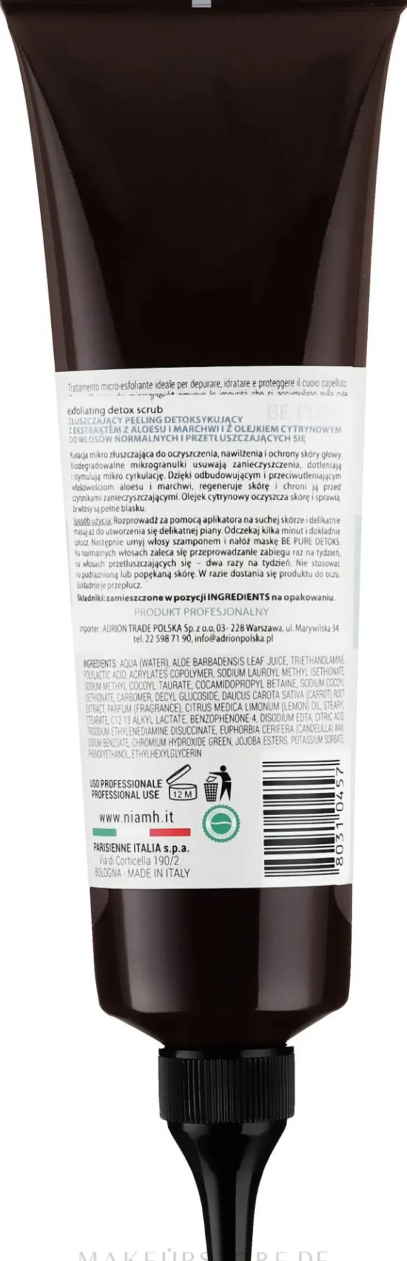 Detox-Kopfhautpeeling mit Aloe Vera und Karotten- und Zitronenöl