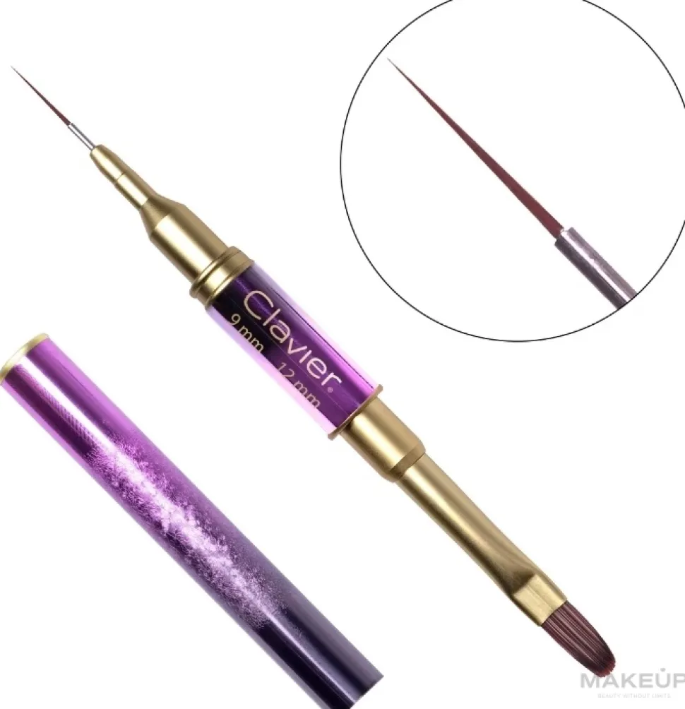 Doppelendiger Pinsel zum Auftragen von Verzierungen und Gel 2 in 1, Nr. 11