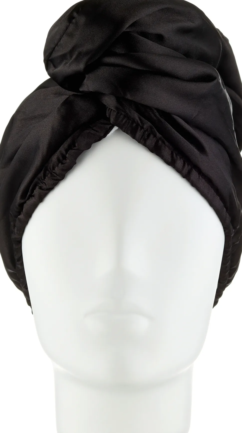 Doppelseitiges Satin-Haartuch schwarz