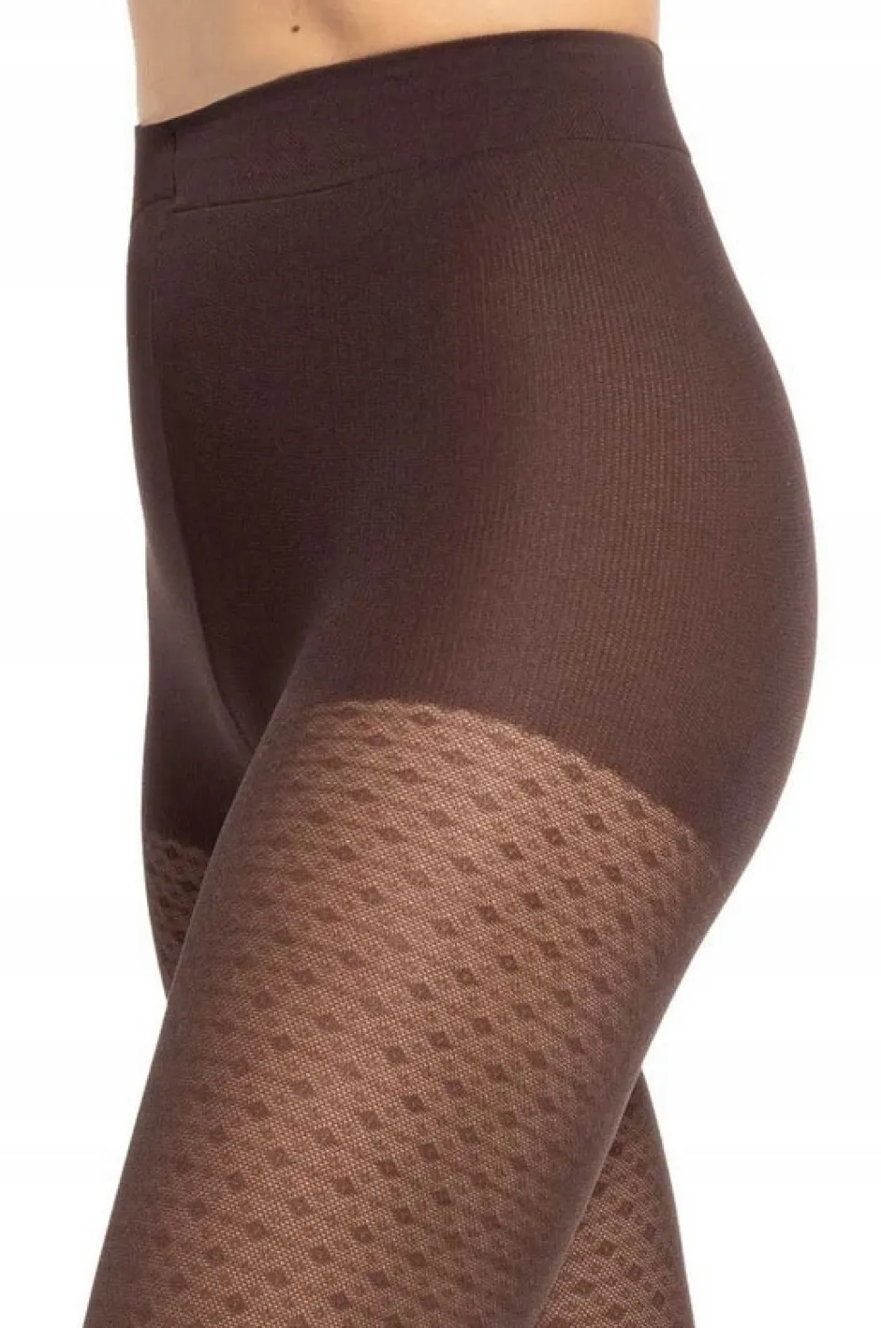 Duftstrumpfhosen mit Muster 40 Den, dark choco