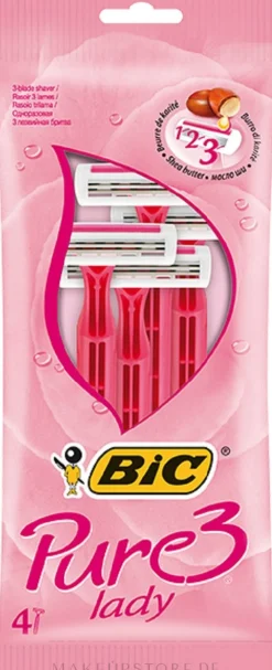 Einwegrasierer Pure 3 Lady 4 St., rosa