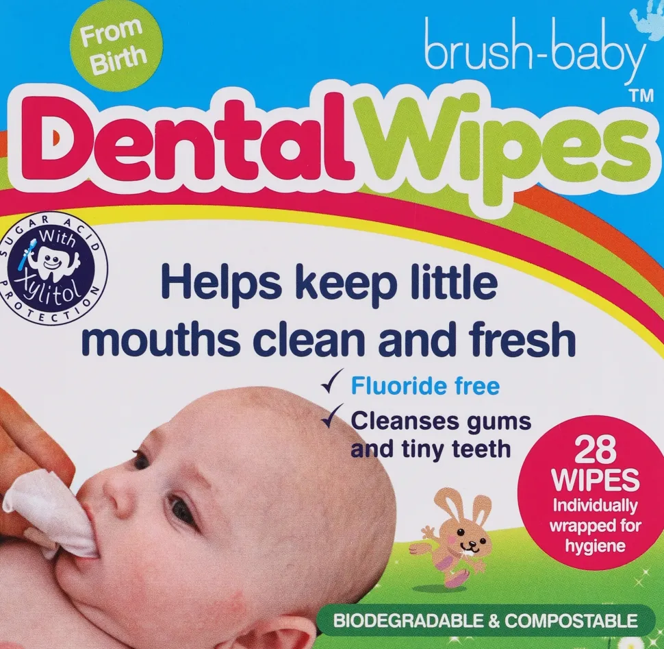 Einweg-Zahnreinigungstücher für Babys DentalWipes