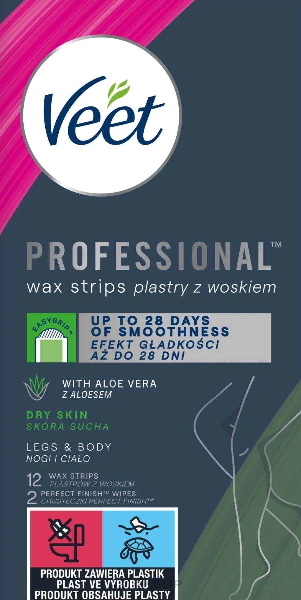 Enthaarungswachsstreifen mit Aloe Vera