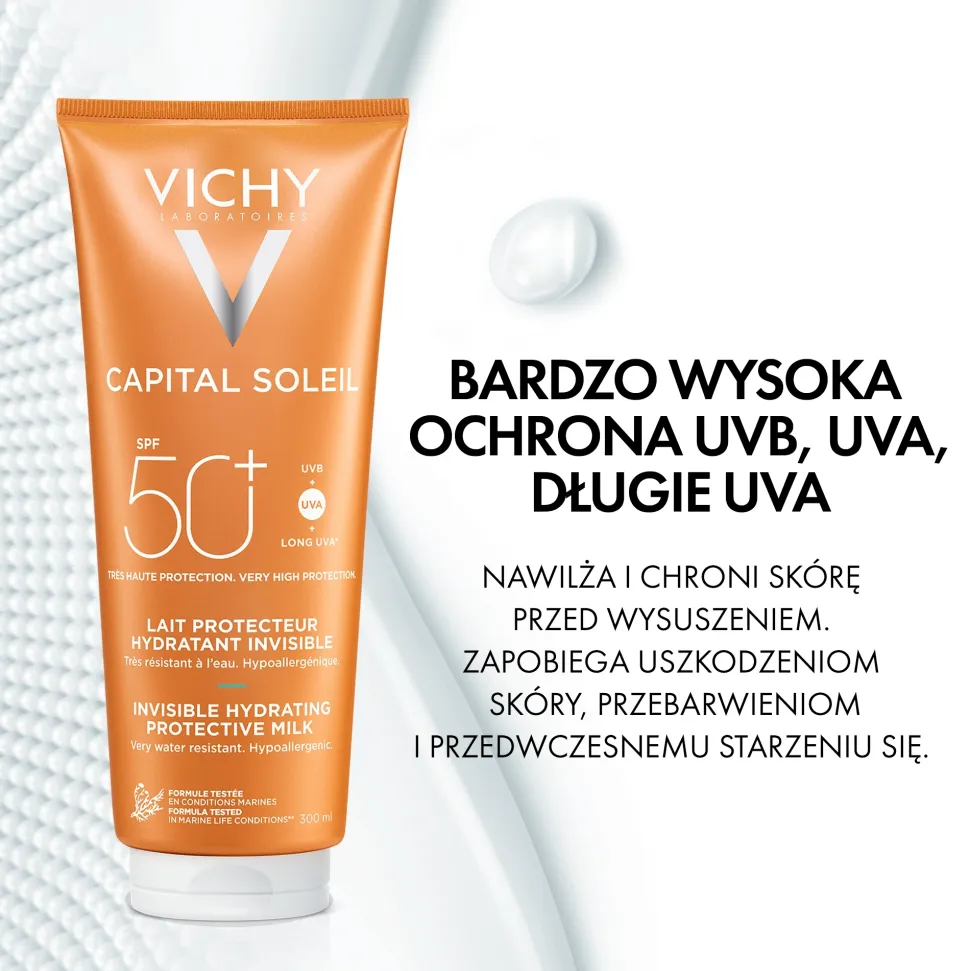Erfrischende und feuchtigkeitsspendende Sonnenschutzmilch für Gesicht und Körper SPF 50+