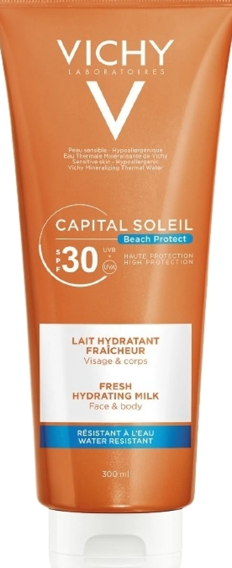 Erfrischende und feuchtigkeitsspendende Sonnenschutzmilch für Körper und Gesicht SPF 30