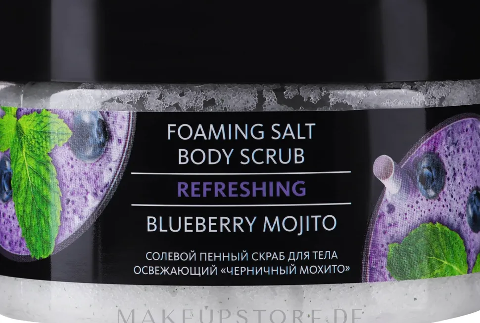 Erfrischendes Salz-Schaum-Körperpeeling Blueberry Mojito