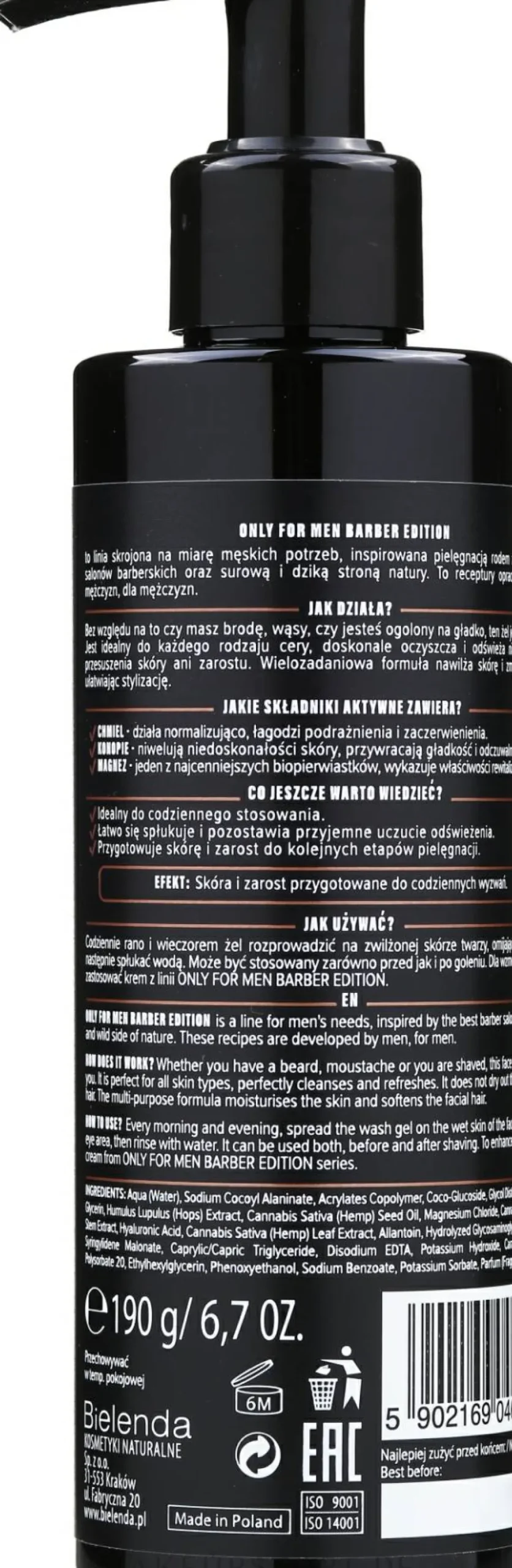 Erfrischendes und reinigendes Gesichts- und Bartgel