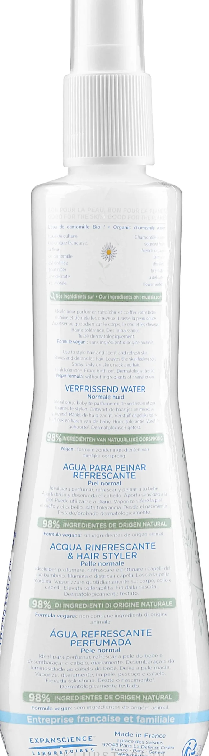 Erfrischendes Wasser für Körper und Haare von Kindern