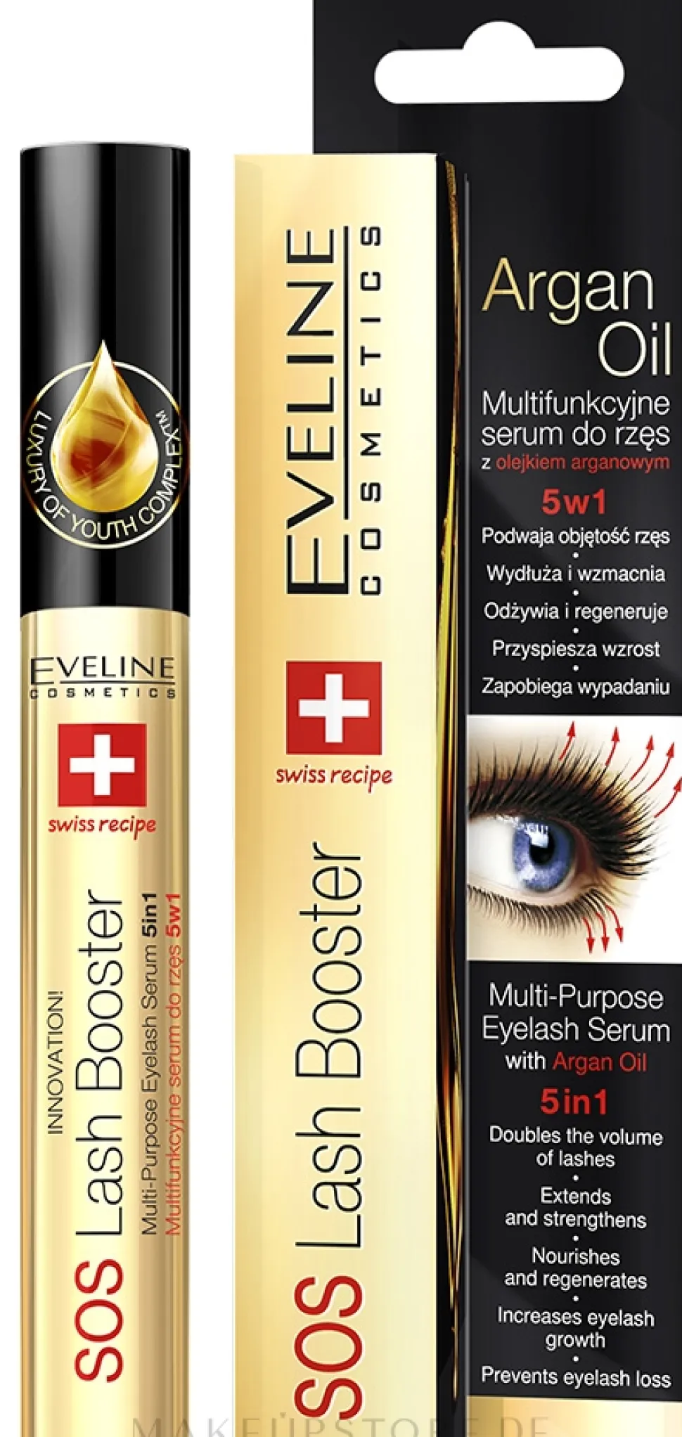 Erneuerndes Wachstumsserum für die Wimpern mit Arganöl 5 in 1