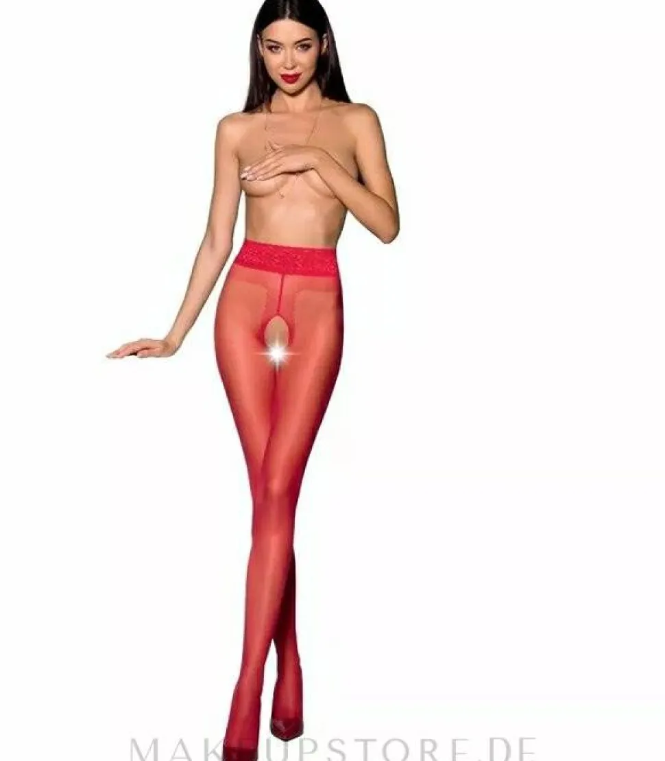 Erotische Strumpfhose mit Ausschnitt Tiopen 001 20 Den roso