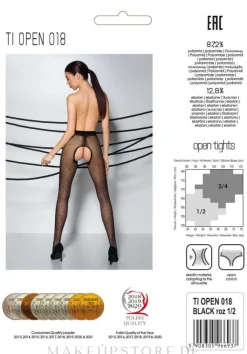 Erotische Strumpfhose mit Ausschnitt Tiopen 018 20 Den black