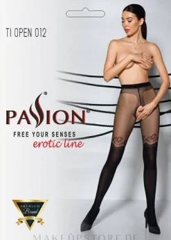 Erotische Strumpfhose mit Ausschnitt Tiopen 012 20/40 Den black