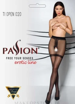 Erotische Strumpfhose mit Ausschnitt Tiopen 020 20 Den black