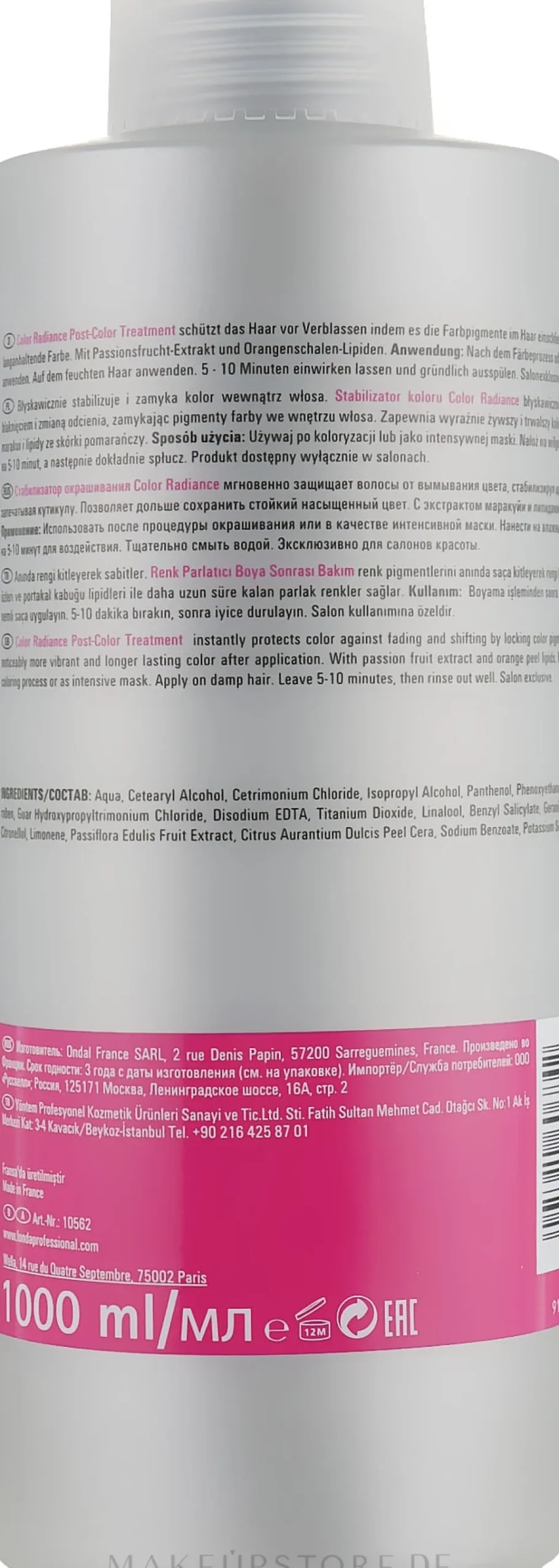 Farbstabilisator-Maske für coloriertes Haar mit Passionsfruchtextrakt und Orangenschale-Lipiden