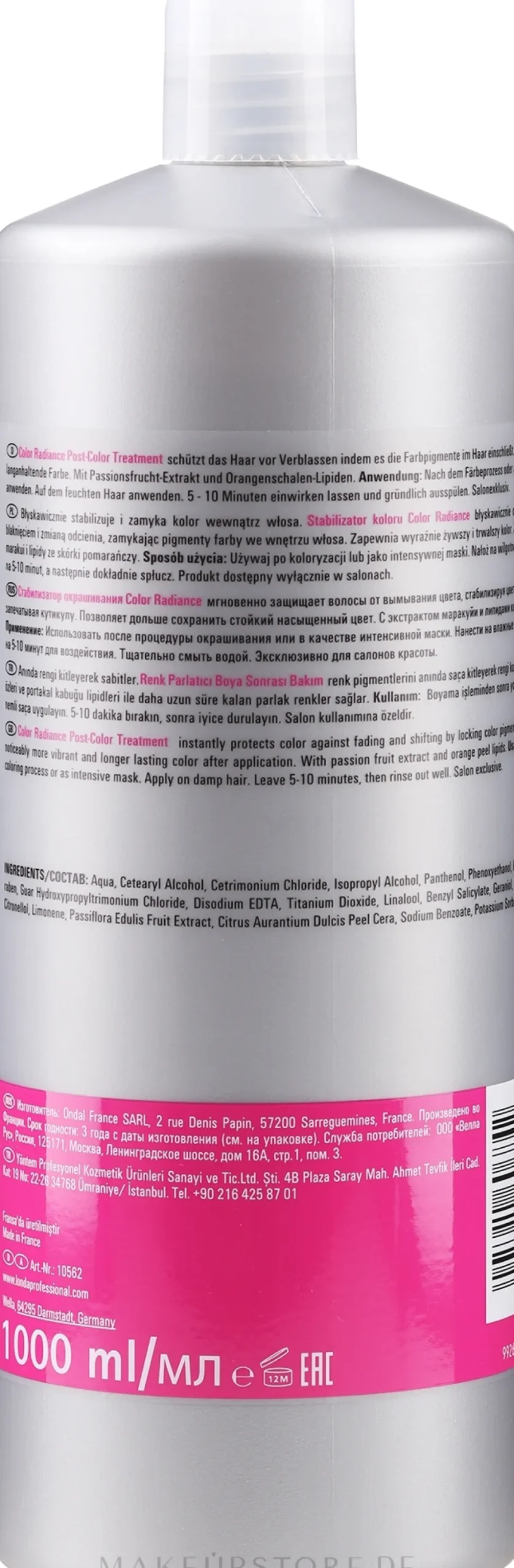 Farbstabilisator-Maske für coloriertes Haar mit Passionsfruchtextrakt und Orangenschale-Lipiden