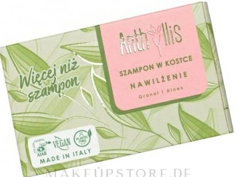 Festes Shampoo für das Haar mit Aloe Vera und Granatapfelextrakt