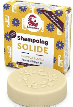 Festes Shampoo für graues und blondes Haar mit Indigo und Kamille