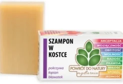 Festes Shampoo mit Brennnessel, Klette und Kornblume