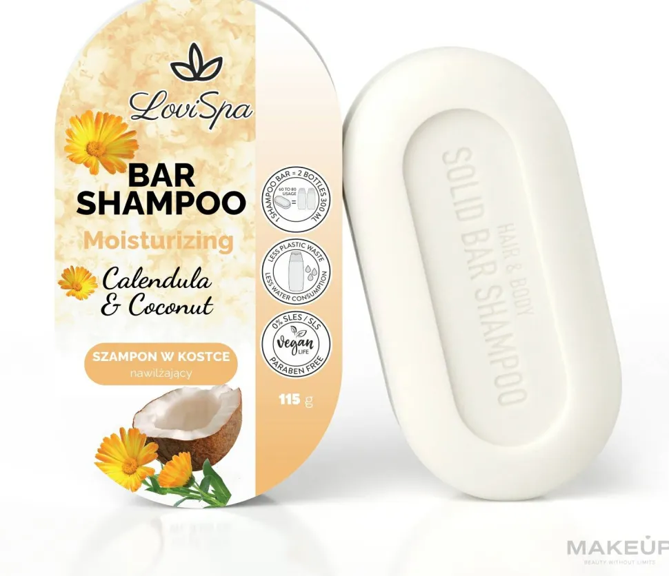 Festes Shampoo mit Ringelblume und Kokosnuss