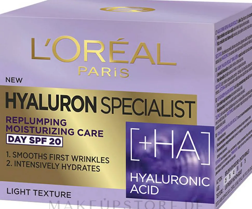 Feuchtigkeitsspendende Anti-Falten Tagescreme mit Hyaluronsäure SPF 20
