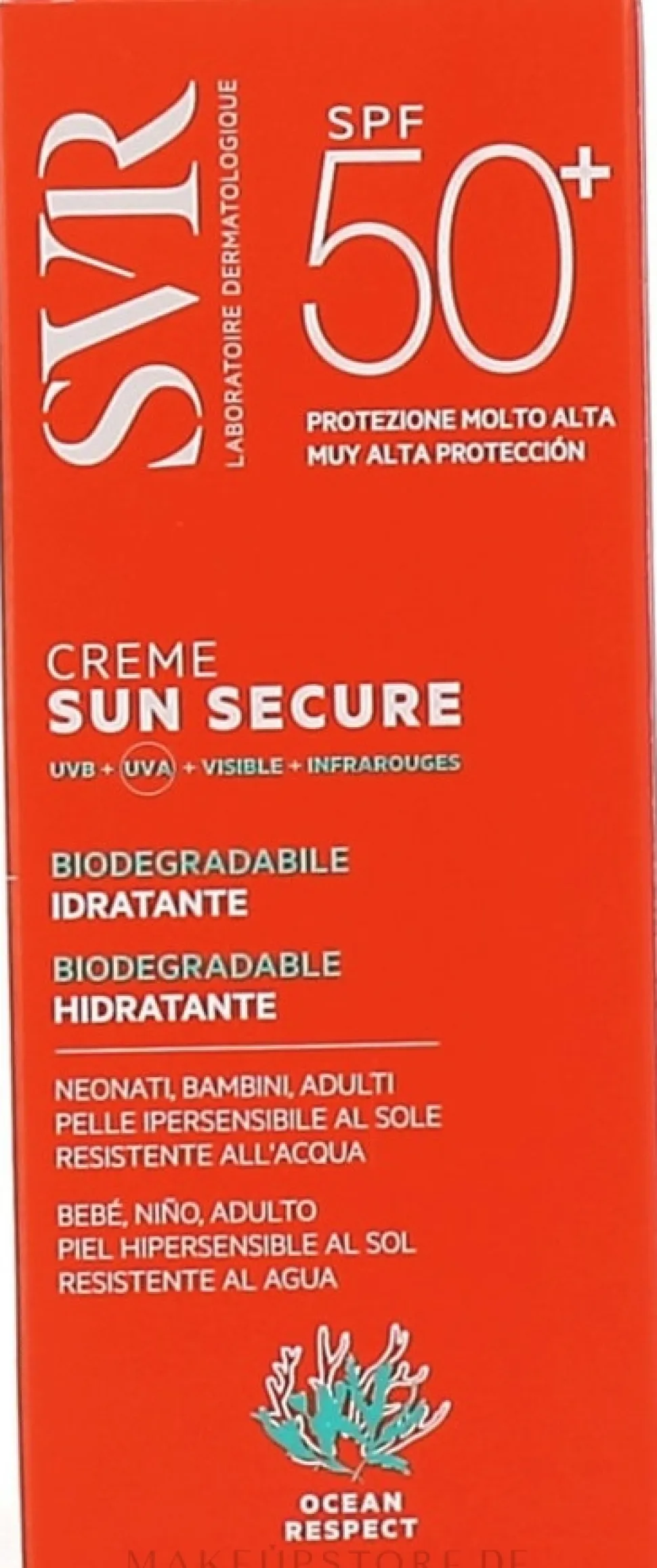 Feuchtigkeitsspendende Sonnenschutzcreme für das Gesicht SPF 50+