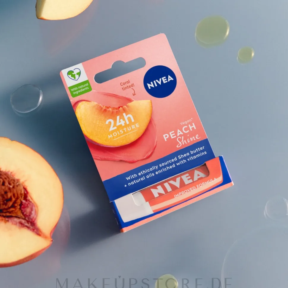 Feuchtigkeitsspendender Lippenbalsam Peach Shine
