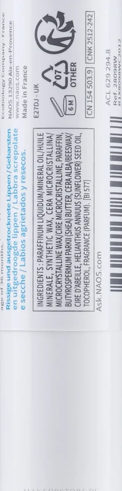 Feuchtigkeitsspendender und regenerierender Balsam für trockene und rissige Lippen mit Himbeerduft