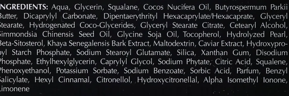 Feuchtigkeitsspendendes Anti-Falten Nachtcreme-Elixier für das Gesicht mit Kaviar- und Perlen-Extrakt, Bakuchiol und Kollagen