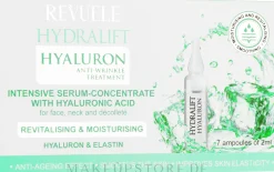 Feuchtigkeitsspendendes Anti-Aging Serum-Konzentrat als Ampulle mit Hyaluronsäure für Gesicht, Hals und Dekolleté