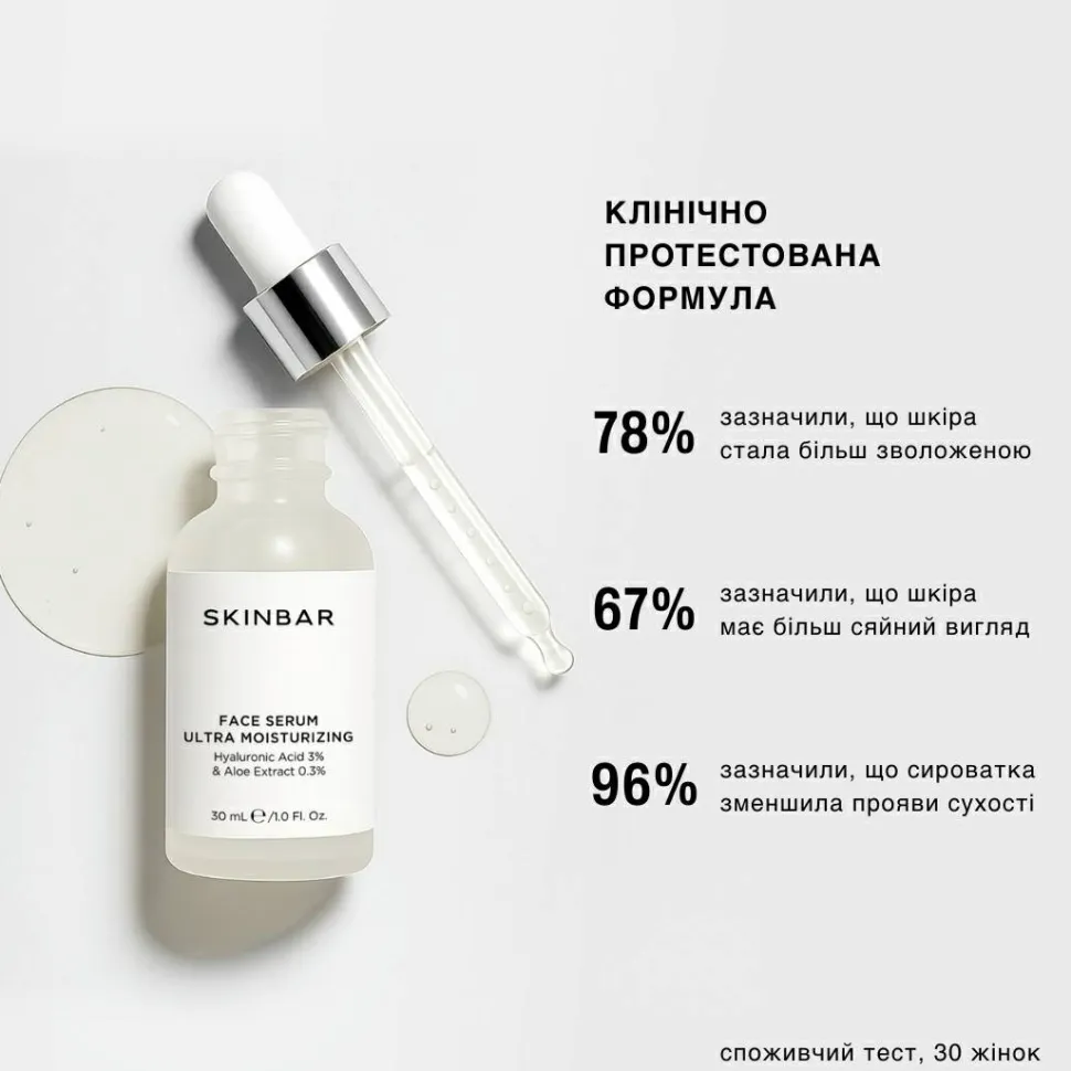 Feuchtigkeitsspendendes Gesichtsserum mit 98 % Hyaluronsäure und Aloe-Extrakt