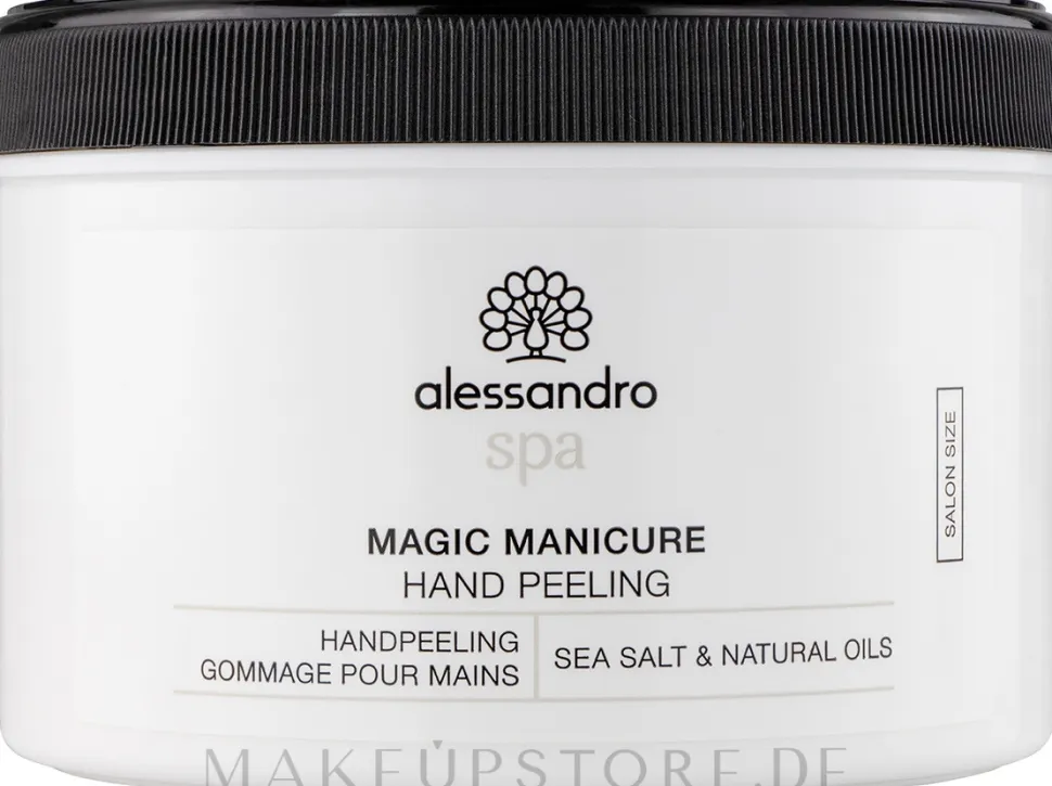 Feuchtigkeitsspendendes Handpeeling mit Meersalz und natürlichen Ölen