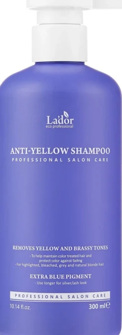 Feuchtigkeitsspendendes und farbschützendes Shampoo gegen unerwünschten Gelbstich auf aufgehelltem Haar