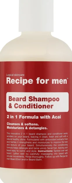 Feuctigkeitsspendendes Shampoo und Conditioner für Bart und Schnurrbart