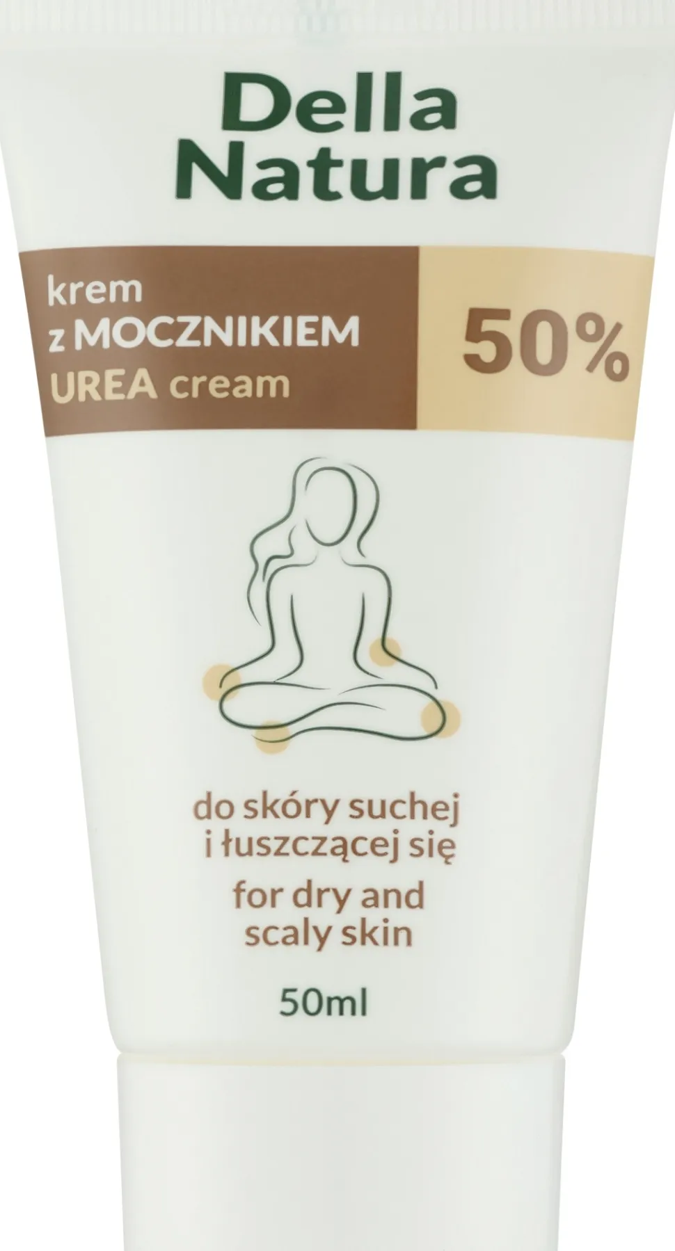 Fuß-, Knie- und Ellenbogencreme mit 50% Harnstoff für schuppige und trockene Haut