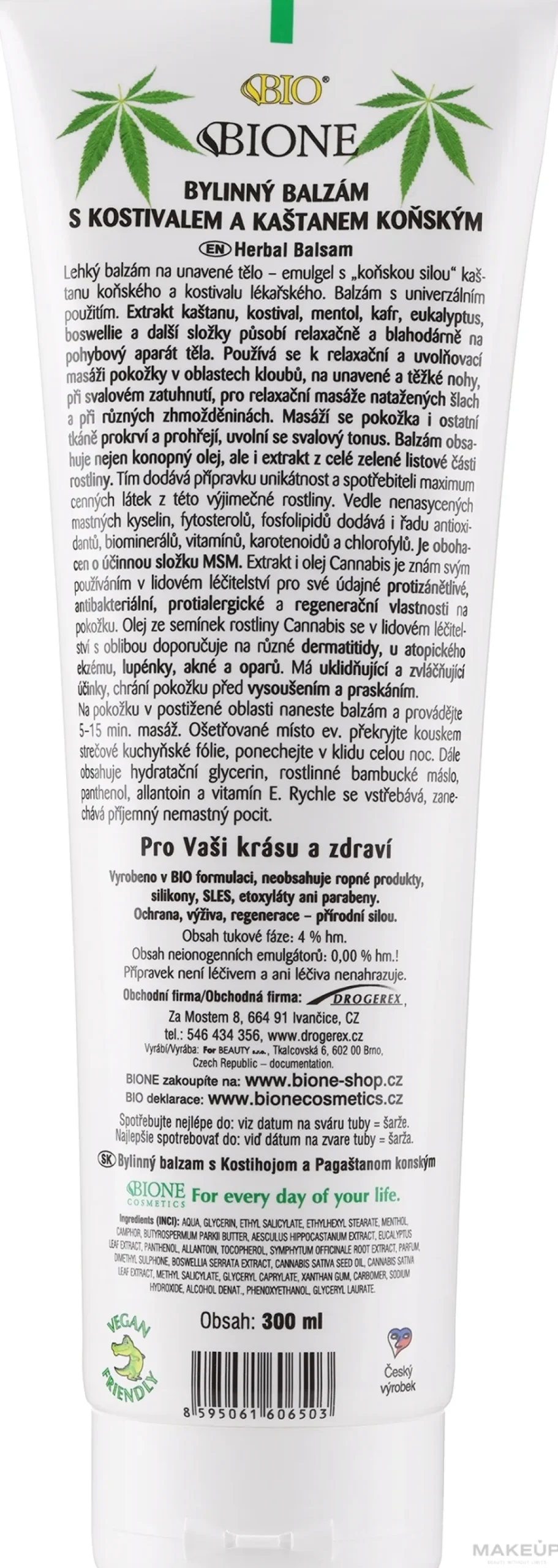 Fußbalsam mit Kastanien-, Beinwell- und Hanföl