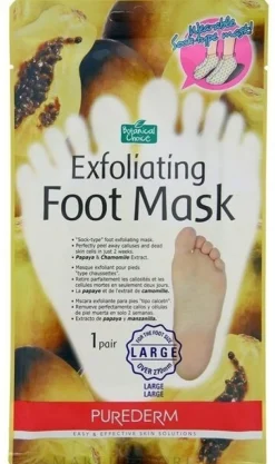 Fuß-Peeling-Maske in Socken mit mit Papaya- und Kamillenextrakten
