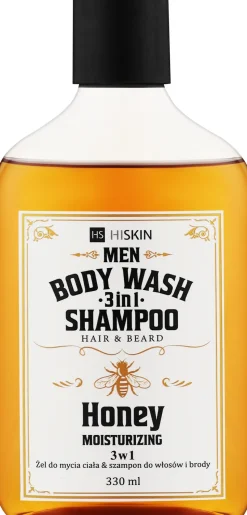 Gel-Shampoo zum Waschen von Körper, Haar und Bart Honey