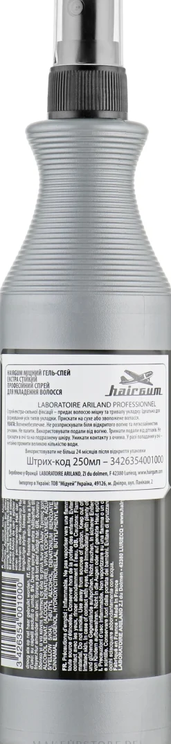 Gel-Spray für das Haar starker Halt