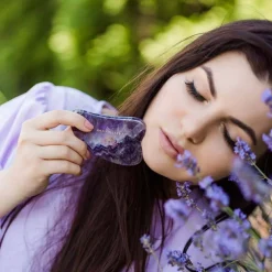 Gesichtsmassage-Platte aus Amethyst