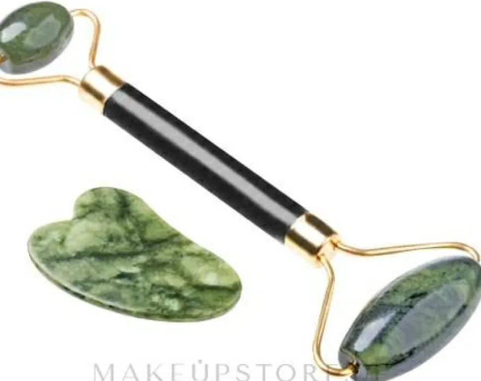 Gesichtsmassageroller und Massageplatte Gua Sha