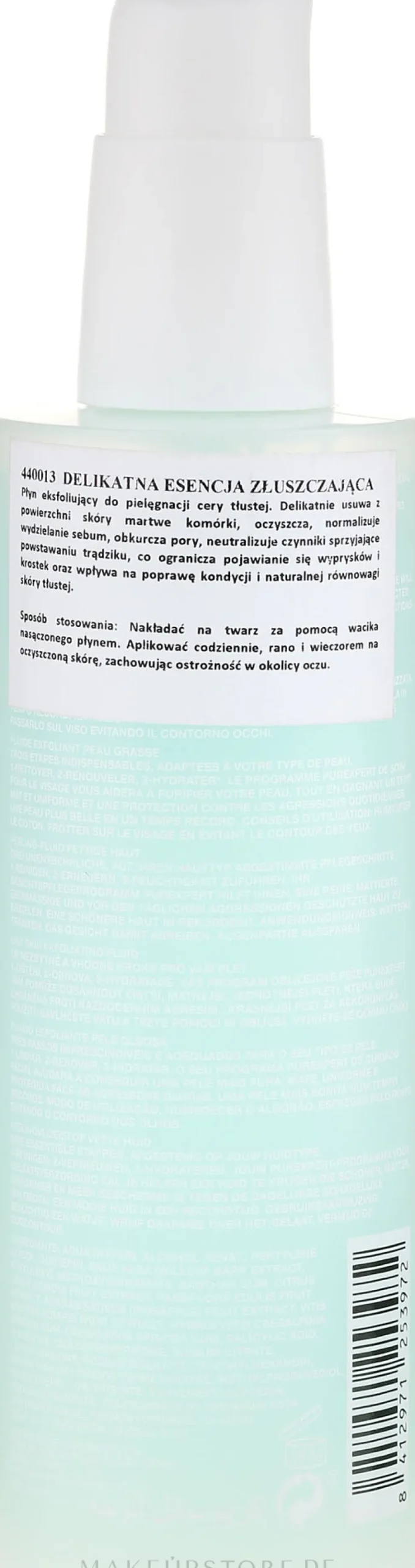 Gesichtspeeling-Fluid für fettige Haut