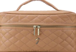 Gesteppte Kosmetiktasche, braun, klein, A6152VT