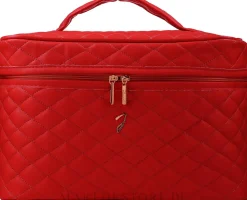 Gesteppte Kosmetiktasche, rot, A6151VT
