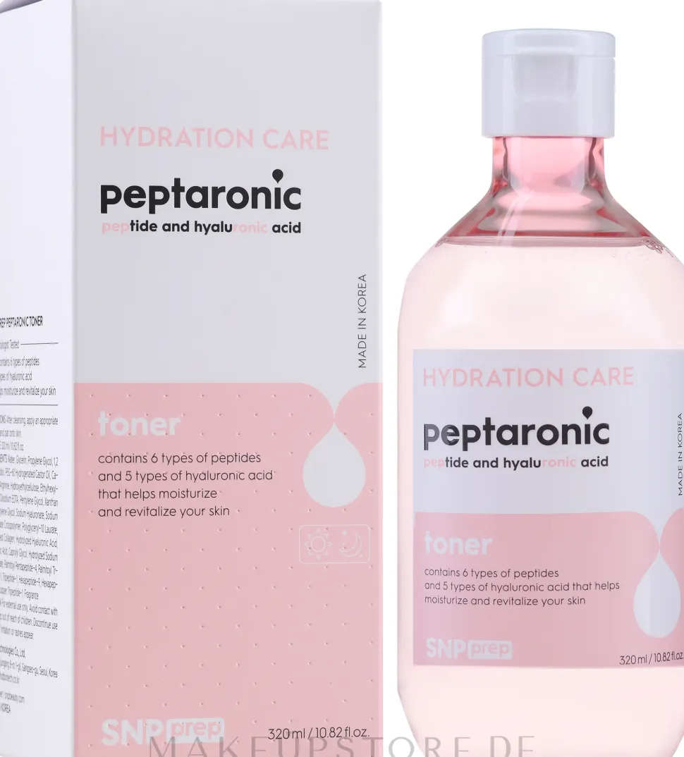 Glättendes und feuchtigkeitsspendendes Gesichtstonikum mit Peptiden und Hyaluronsäure