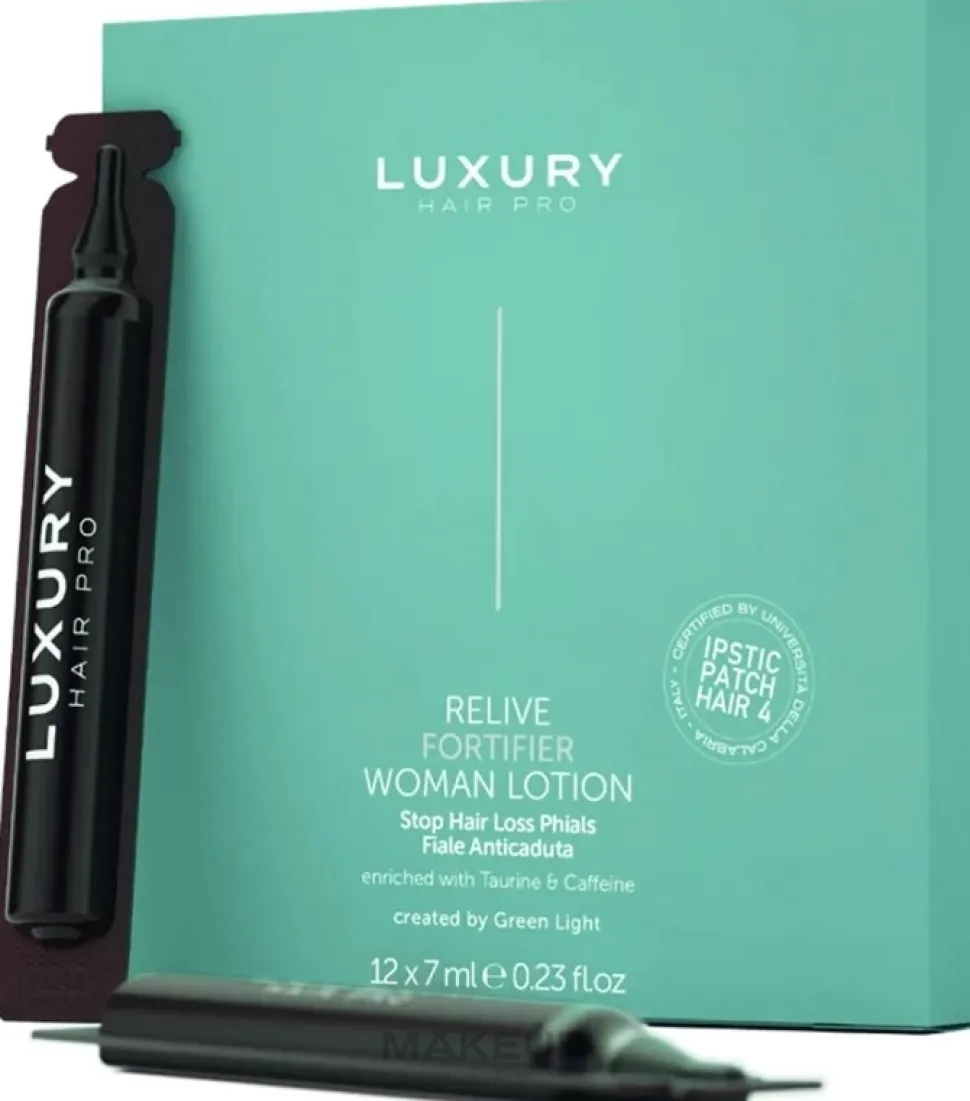 Green Light Luxury Hair Pro Relive Fortifier Woman Lotion Stop Hair Loss Phials