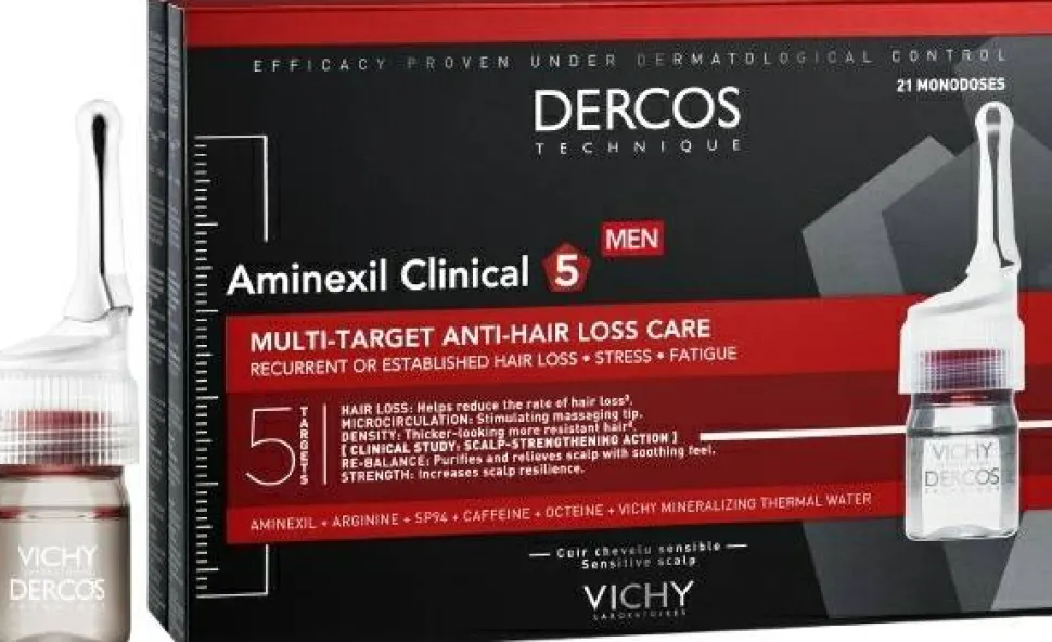Haarampullen zur Behandlung von Haarausfall mit Aminexil