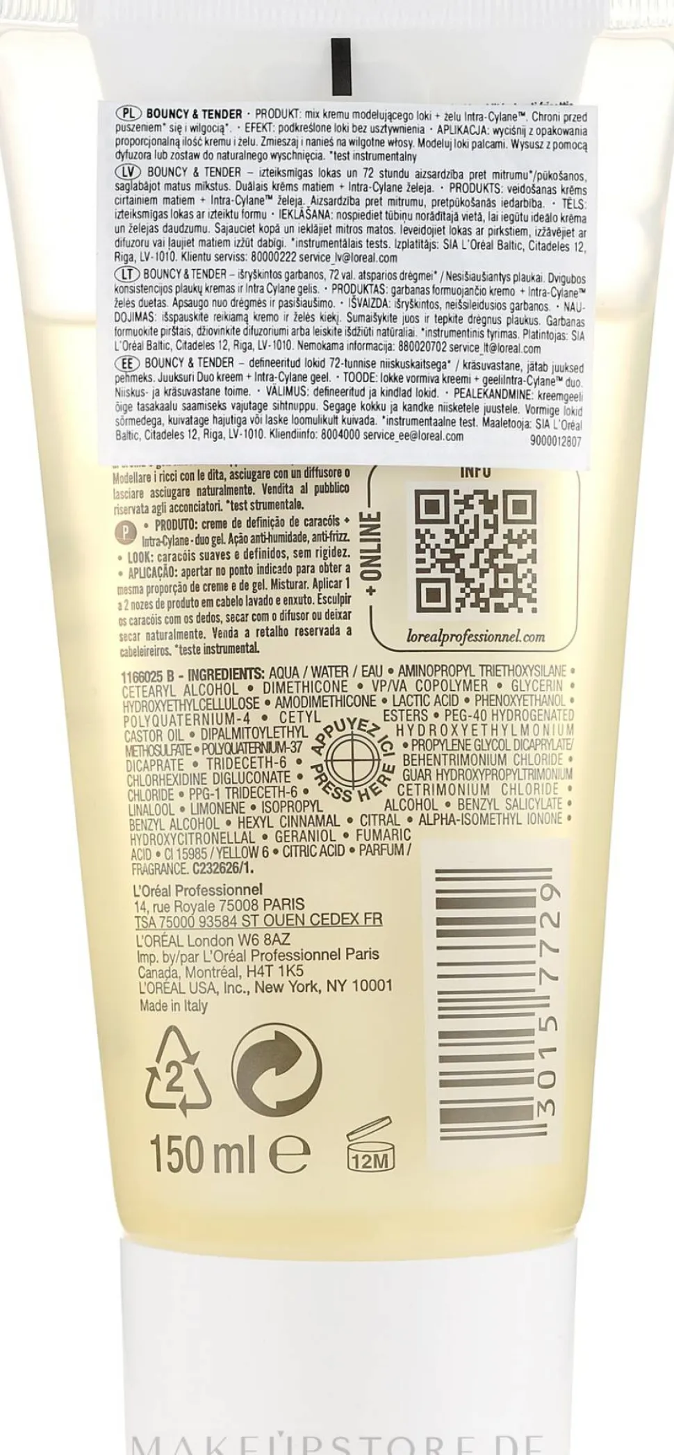 Haarcreme zum Modellieren von Locken