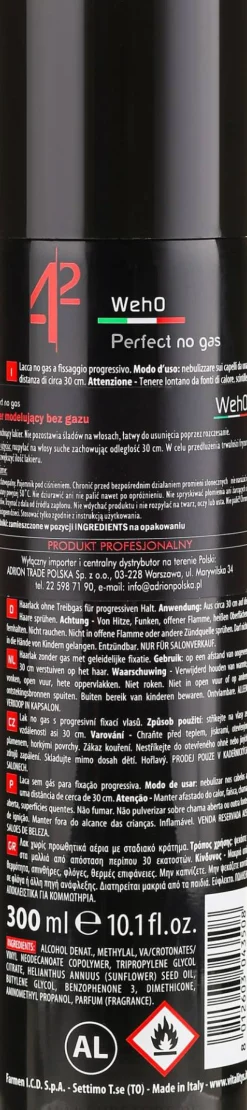 Haarlack ohne Treibgas für progressiven Halt